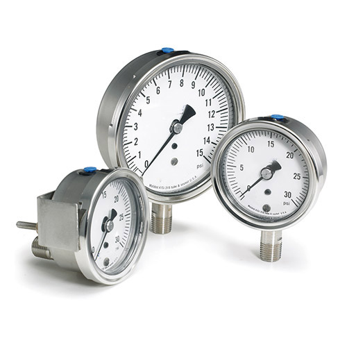 Pressure Gauge Full S.S Body & Part Liquid Filled 4” Dial & ½” Bottom Connection 2. ½” Dial & ¼” Bottom Connection